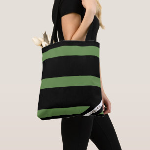 HAMbyWG - Leinwand-Schultertasche - Schwarz-Weiß-L