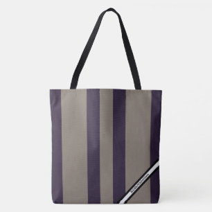 HAMbyWG - LG Tote Bag - Lavendel Stripe W Logo
