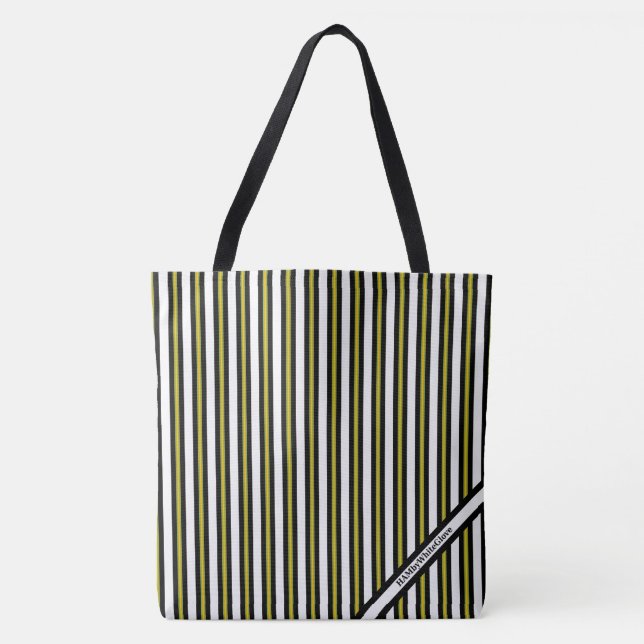HAMbyWG - LG Tote Bag - Weißer Gelber schwarzer St (Vorderseite)