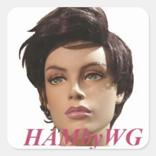 HAMbyWG - Mannequin Quadratischer Aufkleber