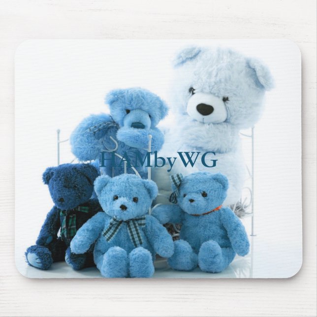 HAMbyWG - Maus-Pad - Blue Teddy Bears Mousepad (Vorne)