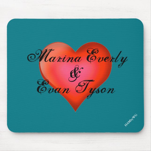 HAMbyWG - Maus-Pad - Rotes Herz Mousepad (Vorne)