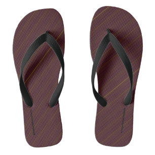 HAMbyWG - Mens Flip-Flops Burgundy Mix Flip Flops