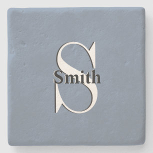 HAMbyWG Monogramm Grau-Blau Steinuntersetzer