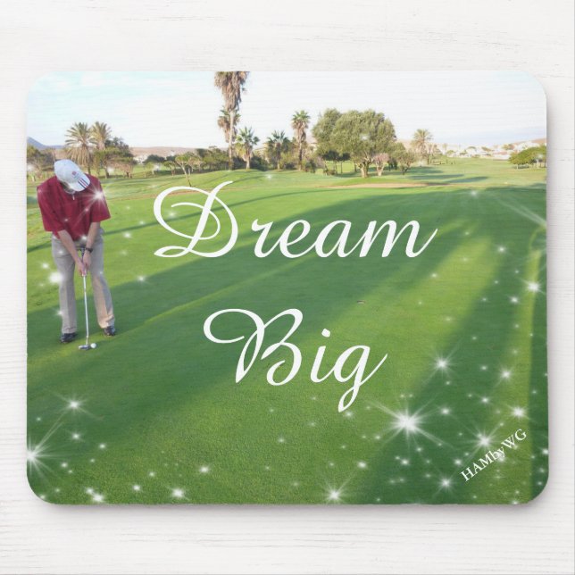 HAMbyWG - Mouse Pad - Golfer Dream Big Mousepad (Vorne)
