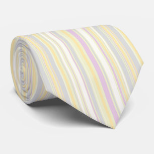 HAMbyWG - Neck Tie - Blassgelb/grau/Lilac/weiß Krawatte