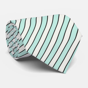 HAMbyWG - Neck Tie - Seafoam Blue White Stripes Krawatte