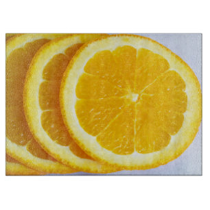 - HAMbyWG - Orangefarbene Scheiben - Glasschneideb Schneidebrett