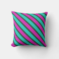 HAMbyWG - Outdoor Kissen 20" Pink/Blk/Gr/Turq.