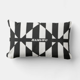 HAMbyWG Outdoor Lumbar Pillow Blk/Wh Di Stripe Lendenkissen