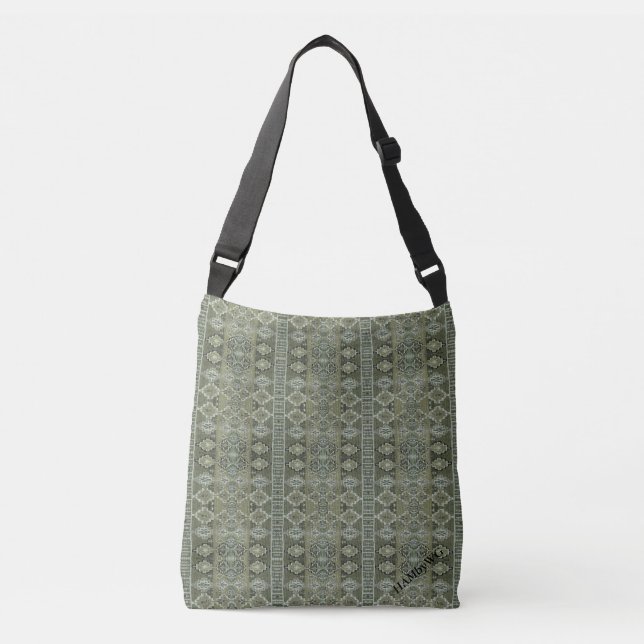 HAMbyWG - Over the Shoulder - Olive Boho Tragetaschen Mit Langen Trägern (Vorderseite)
