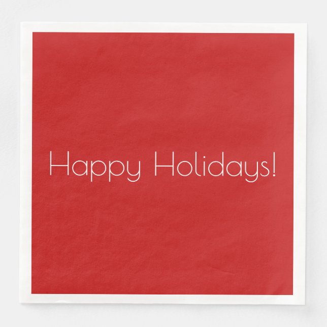 HAMbyWG - Paper Napkins - Happy Holidays Red Serviette (Vorderseite)