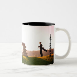 HAMbyWG - Personalizable-Tasse - Golfer Zweifarbige Tasse