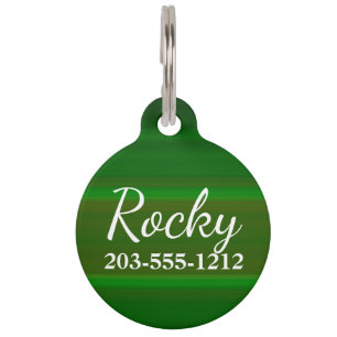 HAMbyWG - Pet Name Tag - Green Fade Haustiermarke