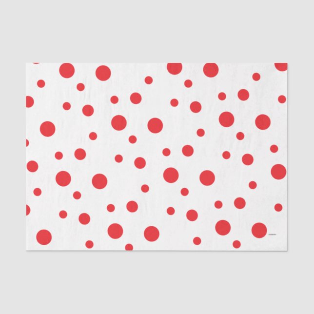 HAMbyWG Red Crazy Polka Dots Seidenpapier (Vorderseite)
