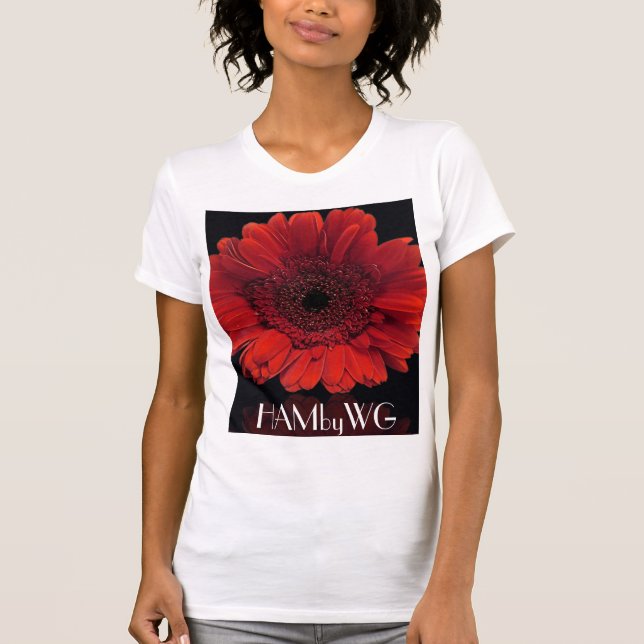 HAMbyWG - Red Gerber Daisy T-Shirt (Vorderseite)