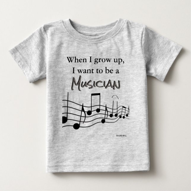 HAMbyWG - Romper, T - Shirt, Snap T - Musiker Baby T-shirt (Vorderseite)
