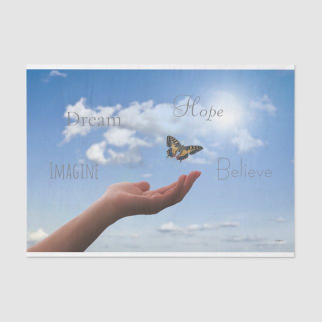 HAMbyWG - Schmetterling in Hand Seidenpapier (Vorderseite)