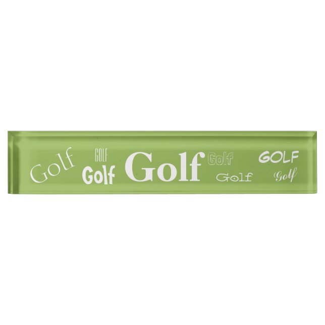 HAMbyWG - Schreibtisch Name Plate - Golf Namensplakette (Vorderseite)