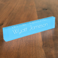 HAMbyWG - Schreibtisch Name Plate - Kid Blue