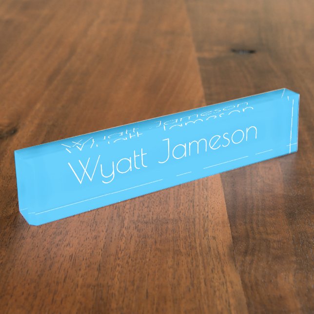 HAMbyWG - Schreibtisch Name Plate - Kid Blue Namensplakette (Seite)