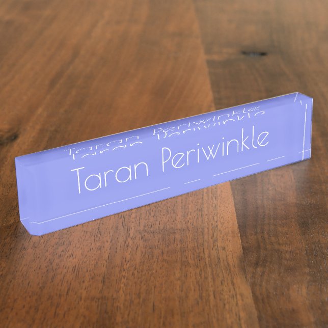HAMbyWG - Schreibtisch Name Plate - Periwinkle Namensplakette (Seite)