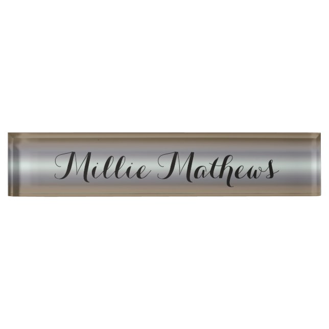 HAMbyWG - Schreibtisch Name Plate - Weiße Markieru Namensplakette (Vorderseite)