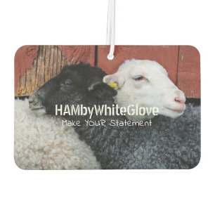 HAMbyWG - Schwarz & Weiß Schafe Autolufterfrischer