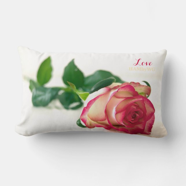 HAMbyWG - Single Rose Throw Kissen (Vorderseite)