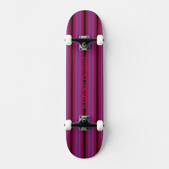 HAMbyWG - Skateboard - Himbeergewebter Streifen (Vorderseite)