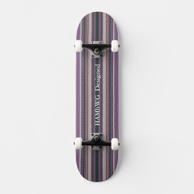 HAMbyWG - Skateboard - Hipster Lila Strick Look (Vorderseite)