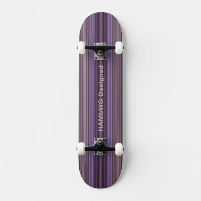 HAMbyWG Skateboard - Lila Streifen (Vorderseite)