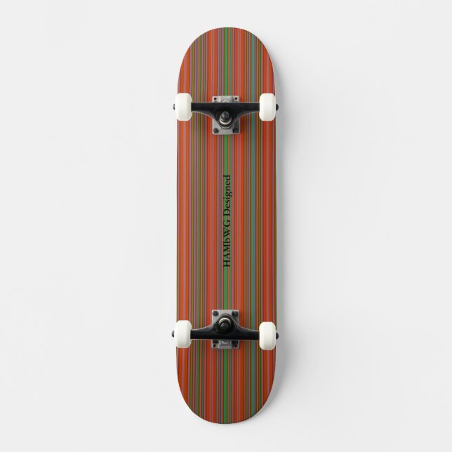 HAMbyWG - Skateboard - Streifen O/A/G (Vorderseite)