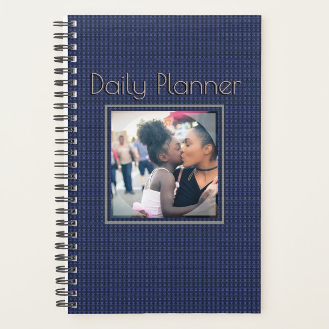 HAMbyWG - Small Daily Planner - Blaues Muster Planer (Vorderseite)