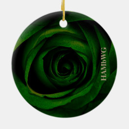 HAMbyWG Square Ornament - Grüne Rose