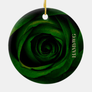 HAMbyWG Square Ornament - Grüne Rose