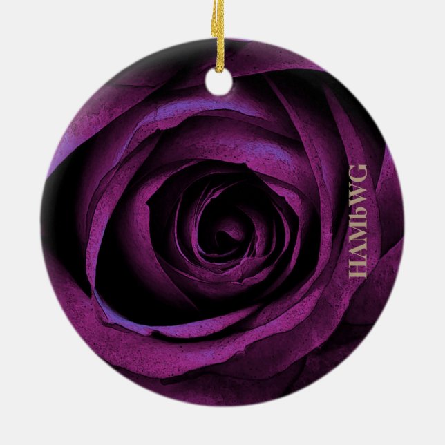 HAMbyWG Square Ornament - Violette Rose (Hinten)