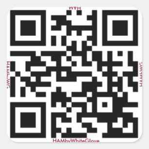 HAMbyWG - Stickers - QR-Code mit den Namen B/W