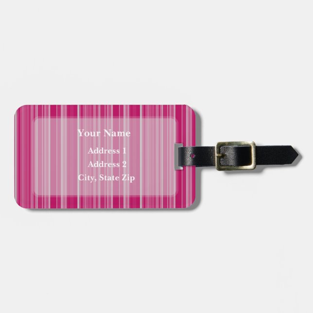 HAMbyWG Striped Print Luggage oder Gepäckanhänger (Vorderseite horizontal)
