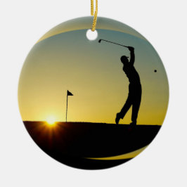 HAMbyWG - Sunset - Golfer Keramikornament