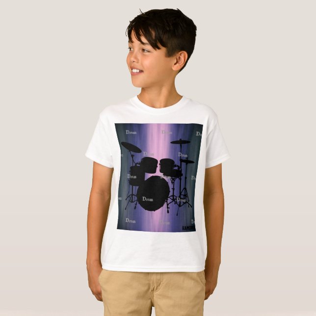 HAMbyWG - T Shirt - Blau - Trommeln (Vorne ganz)