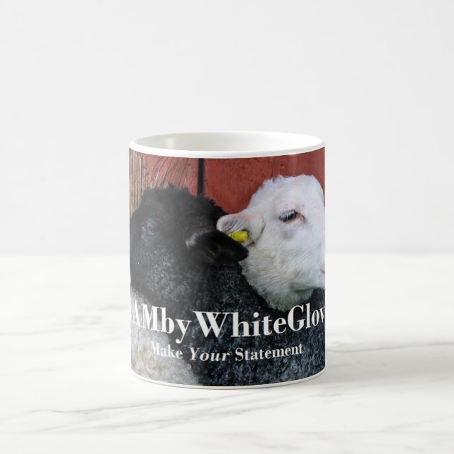 HAMbyWG - Tasse des Kaffees - Schwarz-weißes Schaf (Mittel)