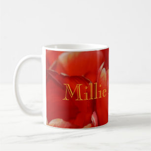 HAMbyWG - Tasse - Rote Tulpen mit Namen