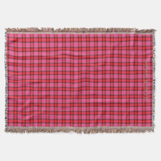 HAMbyWG - Throw Blanket - Rosa/Rot Kariert Decke (Vorderseite)