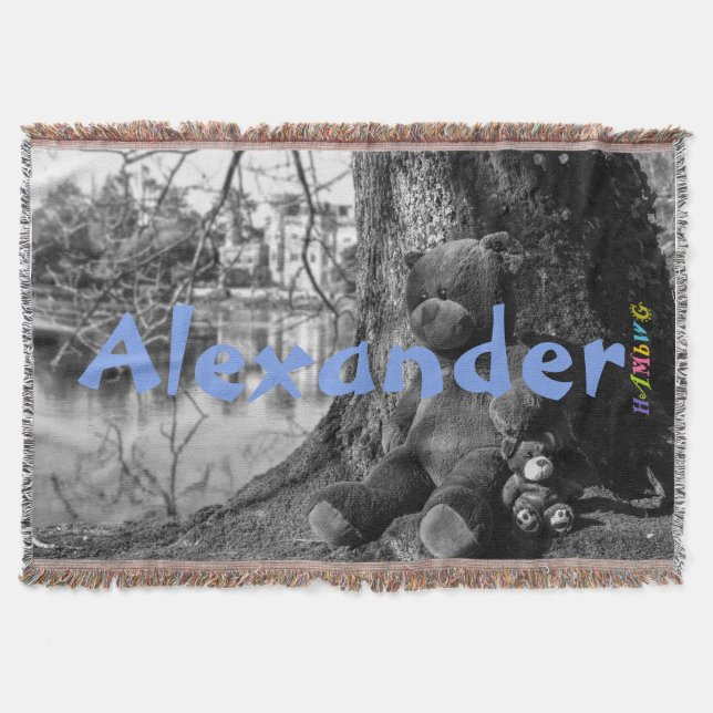 HAMbyWG - Throw Blanket - Teddy Bears mit Ihrem Na Decke (Vorderseite)