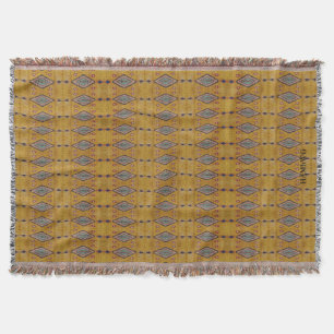 HAMbyWG - Throw Blanket Tribal Look - Gelb Decke