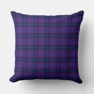 HAMbyWG - Throw Kissen - Deep Violet Blue Kariert