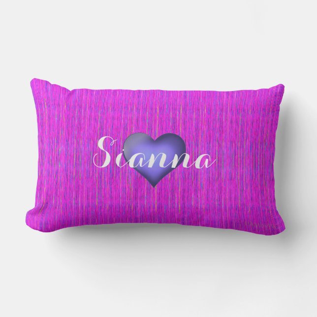 HAMbyWG - Throw Kissen - rosa Violet w Name (Vorderseite)