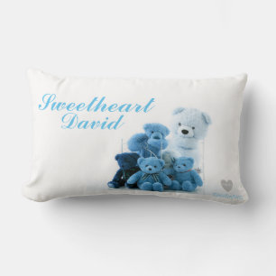 HAMbyWG - Throw Pillow - Blue Teddy Bears Lendenkissen