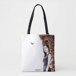 HAMbyWG - Tote Bag - Frau mit Schmetterling